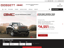 Tablet Screenshot of dossettgmc.com